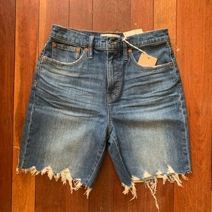 Madewell High Rise Denim Mid-Length Shorts